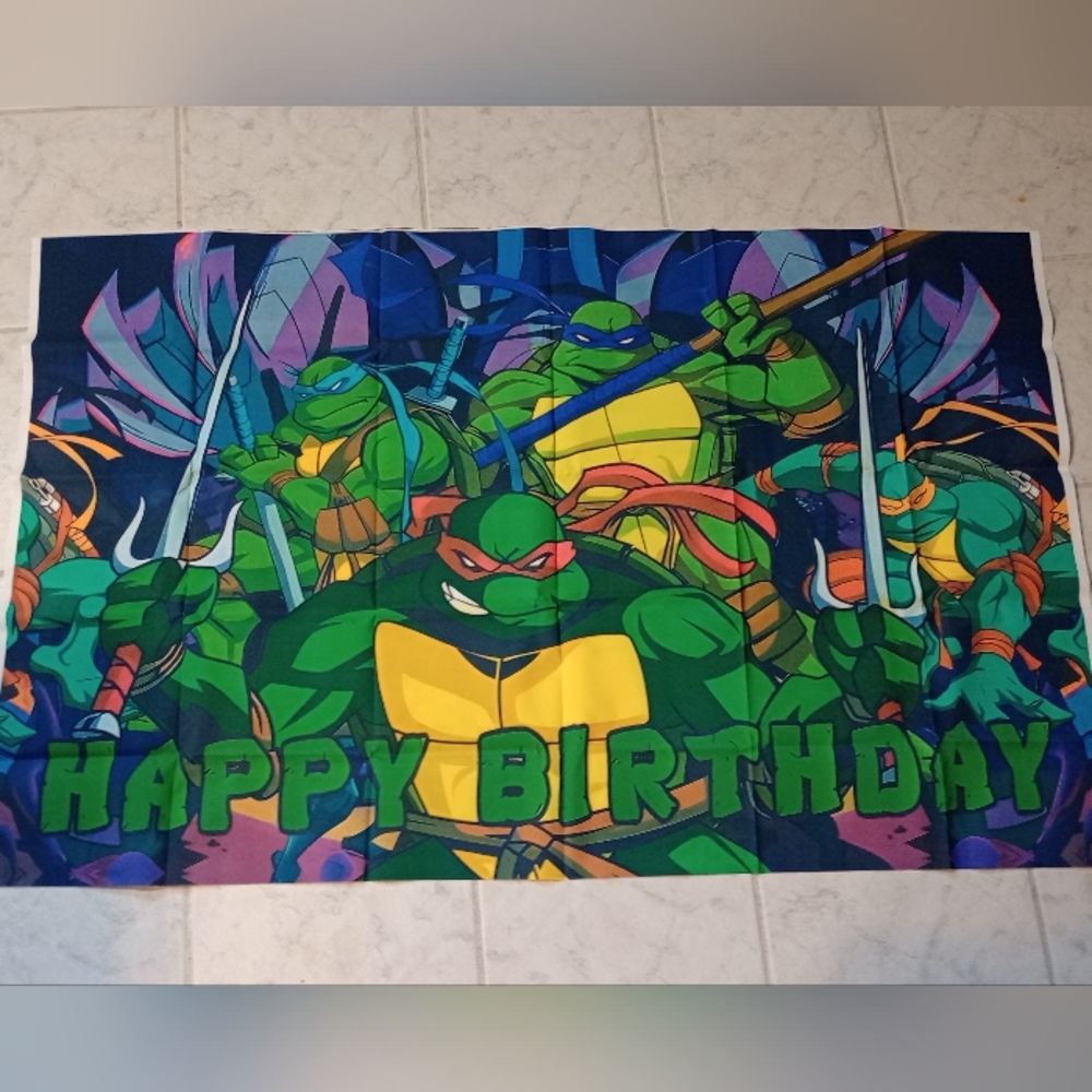 Teenage Mutant Ninja Turtles Birthday Banner/ Backdrop